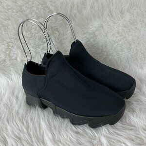 IRI NYC Wes Neoprene Black‎ Wavy Platform Low Top Sneakers 37 US 7